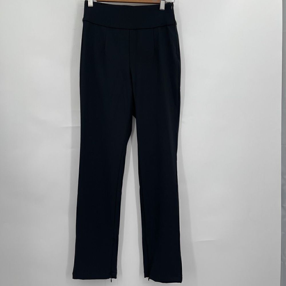 Good American High Waist Black Zippered Hem Professional Slack Size 1